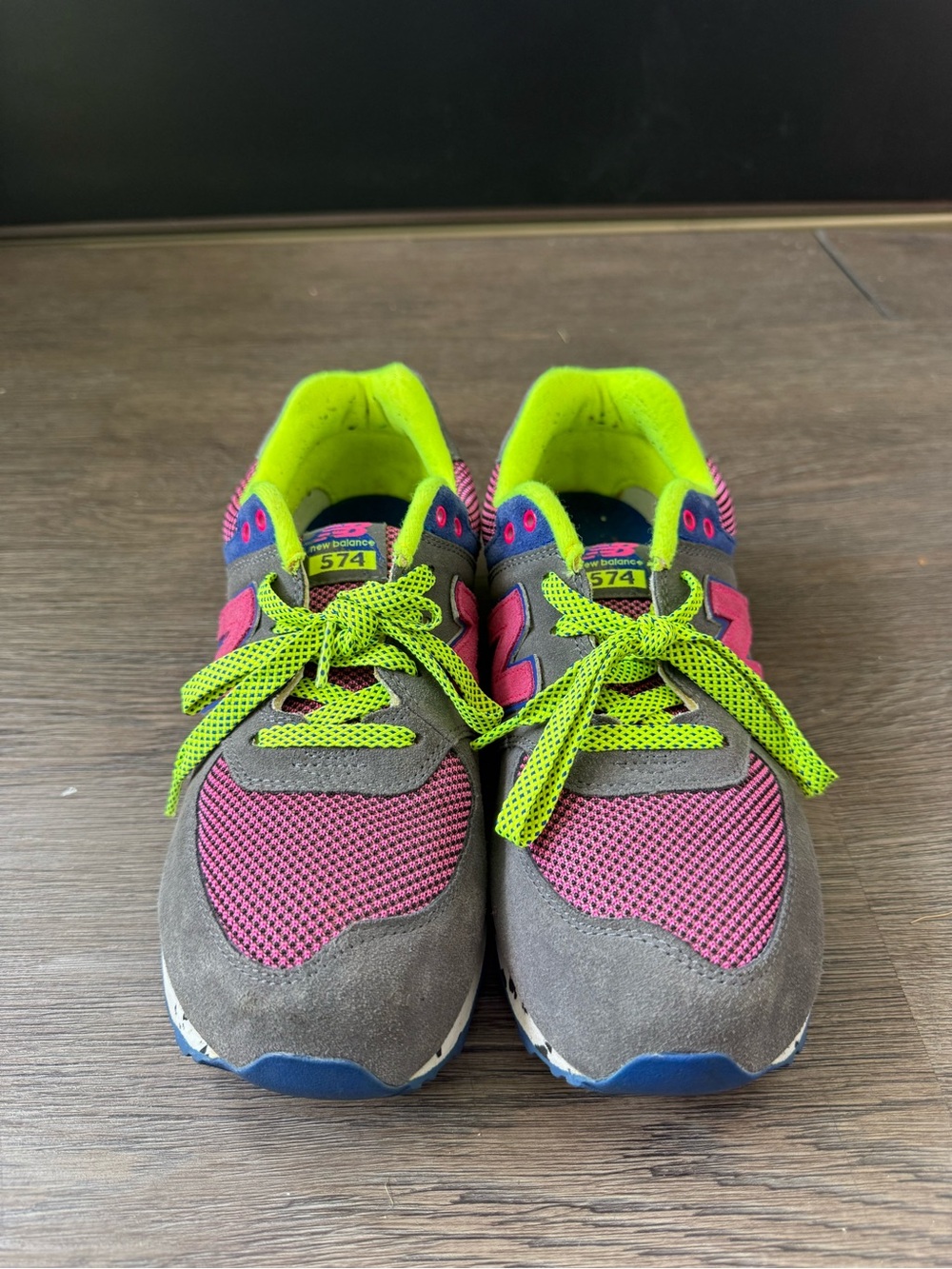 New Balance Kids Pink & Neon Green Accent Sneakers